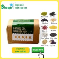 500 gram Bột ngũ cốc mầm dinh dưỡng 10 loại hạt bổ sung protein thực vật, dinh dưỡng, thơm ngon - Vệ sinh ATTP