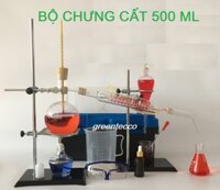500 ml - Bộ chưng cất chiết xuất tinh dầu bằng hơi nước mini 500 ml - chất liệu thủy tinh