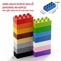 500g Gạch xếp hình Duplo 2x4 lỗ – Đồ chơi lắp ráp cho trẻ em mẫu giáo từ 2 tuổi