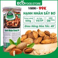 500g Hạnh nhân Rang Bơ Ecofood - Đồ ăn vặt Việt Nam - An Toàn Vệ Sinh Thực Phẩm