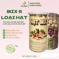 500g Hạt dinh dưỡng mix 5 loại hạt đã sấy chín ăn liền - Mixed nuts hạt dinh dưỡng, tốt cho sức khoẻ