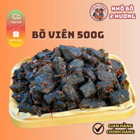 500G Khô Bò Đen Dạng Viên Mềm Dai Tiện Lợi Thơm Ngon Dễ Dùng | Khô Bò 2 Hương