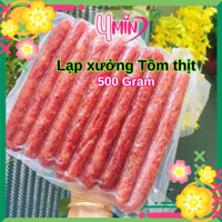 500g Lạp xưởng tôm thịt hàng mới làm liên tục