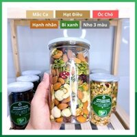 [500G] - Mix 6 Hạt Dinh Dưỡng - Ăn vặt healthy food giảm cân (Macca, Óc Chó, Nho 3 Màu, Hạt Điều, Hạnh Nhân, Bí Xanh)