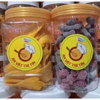 500g mứt xoài sấy dẻo, 500g mứt dâu