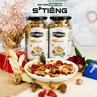 500Gr GRANOLA 13 Loại Siêu Hạt & Quả Sấy STIENG, Hạt Dinh Dưỡng Ngủ Cốc Ăn Kiêng Giảm Cân Hủ Thủy Tinh