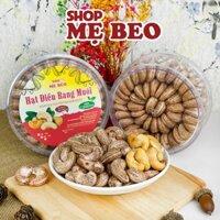500Gr Hạt Điều Rang Muối Nguyên Hạt Hộp Tròn Xếp Hoa Shop Mẹ Beo