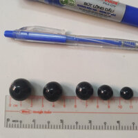 500gr hạt nhựa giả đá/ đá sữa/ hạt bẹt đen tốt (loại đẹp) màu đen size 8-20mm