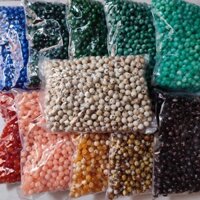 500gr hạt nhựa xâu chuỗi giả đá/ đá sữa 10mm - Nguyên liệu làm vòng tay, handmade giá sỉ