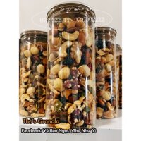 500gr Ngũ cốc Granola siêu hạt 3% yến mạch vị Mật Ong - Vani hạt Vip loại 1