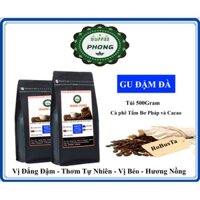 500Gram Cà Phê Robusta Rang Tẩm Bơ Pháp và CaCao Dùng Cho Pha Phin - PHONG COFFEE