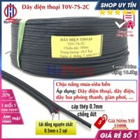 500M Dây Cáp Điện Thoại, Dây Loa Phóng Thanh T0V-7S-2C Cao Cấp, 3 Lõi-2 Lõi Đồng 0.5Mm Và 1 Lõi Thép 0.7Mm-H2Pro Audio