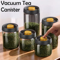 500ml / 900ML Chân Không Niêm Phong Lọ Trà Hộp Đựng Thực Phẩm Thủy Tinh Niêm Phong Bình Dung Tích Lớn Hạt Cà Phê Niêm Phong Hộp