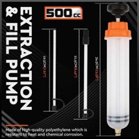 500ML Oil Suction Syringe Style Manual Automotive Pump Oil Brake Fluid Extractor