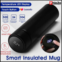 500Ml Thép Không Gỉ Thông Minh Kỹ Thuật Số Nhiệt Độ Nước Hiển Thị Chân Không Cách Nhiệt Cốc