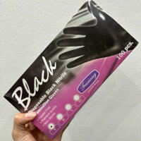 50/100 Chiếc Găng Tay Cao Su Đen Cho Thợ Làm Tóc, Barbershop Full Size S M L - KVG080