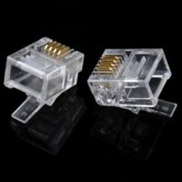 50100pcs Durable 4 Pin RJ11 RJ-11 6P4C Modular Plug Telephone Phone Connector Hot New High-quality dropshipping Cable length 50pcs