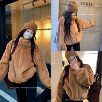 (50C ĐẦU GIÁ RẺ NHẤT) Áo Khoác Lông Màu Nâu Tây QC CAO CẤP