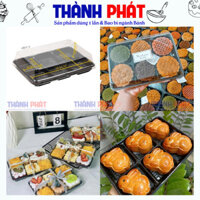50c Hộp HT530 đựng 6 bánh trung thu 75g - bánh dứa - mochi, trứng muối tan chảy
