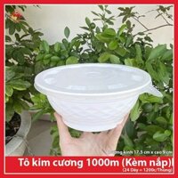 50c (kèm nắp) - Bát tô kim cương đựng bún phở