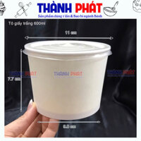 50c tô giấy trắng 600ml đựng súp - đựng lẩu ly - đựng cháo