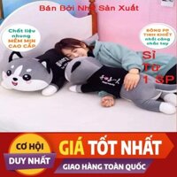 [50cm] Gấu Bông Cao Cấp Mèo Husky Chất Liệu Cao Cấp An Toàn Cho Da Khi Ôm