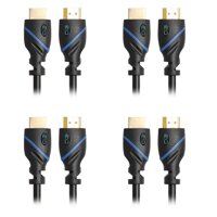 50ft (15.2M) High Speed HDMI Cable Male to Male with Ethernet Black (50 Feet/15.2 Meters) Supports 4K 30Hz, 3D, 1080p and Audio Return CNE577395 (4...