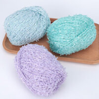 50g / Cuộn Nhiều Màu Sắc Bướm Kim Sa Lấp Lánh Sợi Mềm Đan Lạ Mắt Pha Trộn Đối Tác Chủ Đề Cho Tay Đan Mùa Hè Áo Len Cung Cấp Sợi Làm Bằng Tay