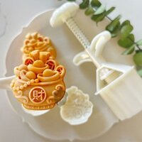 50g Fortune Cornucopia Trung Thu Lễ Hội Bánh Trung Thu Khuôn Thỏi Đồng Xu Bánh May Mắn Bánh Ngọt Trung Quốc Handmade Dụng Cụ 3.33