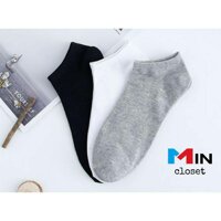 50K- Tất  Vớ  Cổ Ngắn trơn unisex - Trắng