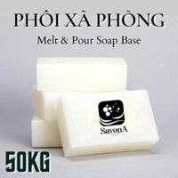 50kg Phôi Xà Phòng Glycerin 50kg SavonA - Glycerin Melt & Pour Soap Base 50Kg - Phôi Xà Phòng Trong - Phôi Xà Phòng Đục