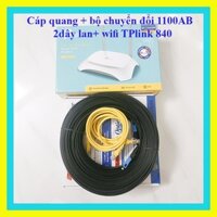 50M CÁP QUANG+ BỘ CHUYỂN ĐỔI 1100AB+ 2 DÂY LAN+ WIFI TPLINK 840