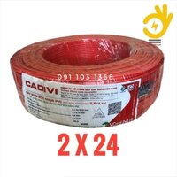 50m dây điện đôi 2x24 cadivi