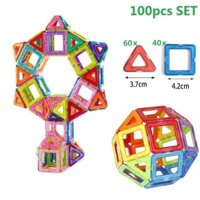 50PCS/100PCS Mini DIY Magnetic Designer Construction Set Model Building Block For Children Magnet Block Kid Educational Gift