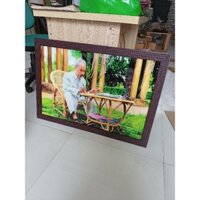 50x75cm Tranh Treo tường Tráng gương Bác Hồ Kèm khung/ tranh chân dung Bác Hồ