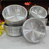 (5,10 cái) Bơ xửng nhôm, Khay nhôm, Khuôn làm bánh da lợn, bánh bò, bông lan, rau câu. LOẠI 2 (mỏng), đúc nguyên khối
