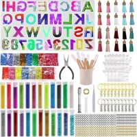 510 Chiếc Bảng Chữ Cái Khuôn Silicon Nhựa Dính Chữ Số DIY Khuôn Bộ Ngược Để Làm Đồ Trang Sức Móc Khóa Đúc