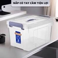 510x390x242mm Thùng nhựa trong suốt dung tích 33L Wadfow WTB2335