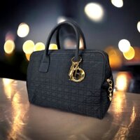 5268-Túi xách tay-CHRISTIAN DIOR Canage Lady Dior Boston bag-Khá mới