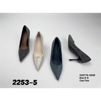 (529tta) - Giày bít mũi đính xoàn cao 7cm