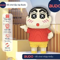 53CM Lắp ráp mô hình shin cậu bé bút chì shinnosuke cute Bearbrick Xian Zhi, xếp hình lắp ráp cỡ lớn Tặng Kèm Búa