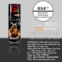 54 _ Sơn Xit Samurai 54** Màu Xanh Lá Huỳnh Quang _ Fluorescent Green Sơn Mâm Xe Máy Và Nhựa_ Tốt , Giá Rẻ , Ship Nhanh