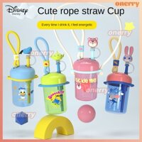 540ml Disney rơm cốc nước công suất lớn chai nước trái cây cup chai với Rơm có thể gập lại cốc uống onerryvn onerryvn