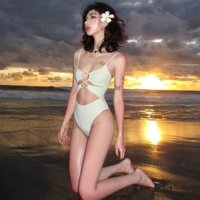 5491 Người Bộ Sưu Tập Phong Cách Màu Trơn Một Mảnh Bikini Ngực Nhỏ Tập Hợp Ôm Hơn Nhìn Nguyên Chất Desire Đồ Bơi Nữ Đồ Bơi 0318