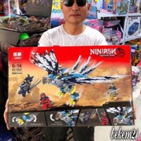 [54cm] Lego Ninja - bộ lắp chim ưng của ninja trắng 76021 (016) - 504 miếng Lego con trai Rồng Trắng Mắt Xanh00