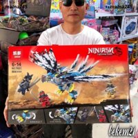[54cm] Lego Ninja - bộ lắp chim ưng của ninja trắng 76021 (016) - 504 miếng Lego đàn ông Rồng Trắng Mắt Xanh0