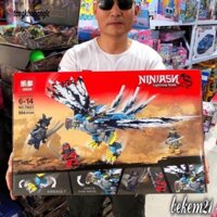 [54cm] Lego Ninja - bộ lắp chim ưng của ninja trắng 76021 (016) - 504 miếng Lego nam nhi Rồng Trắng Mắt Xanh0