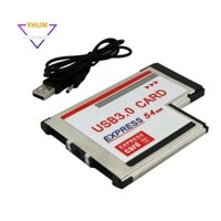 54mm sang USB 3.0 X 2 Cổng Expresscard PCI-E sang USB Bộ Chuyển Đổi Kim Loại + Nhựa 2 Cổng Express Card Adapter Cho Laptop Notebook