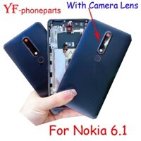 5,5 "inch cho nokia 6,1 ta-1043 1045 1054 1050 1068 nắp pin mặt sau bảng điều khiển phía sau bộ phận sửa chữa vỏ hộp