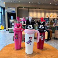 55 Strawberry Cao Nhan Sắc Ống Hút Ice Bully Cốc 850Ml Công Suất Lớn Big Mac Nữ Giữ Ấm Cố